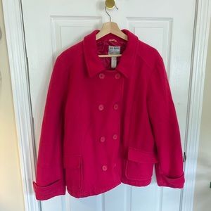 bright pink old navy vintage peacoat